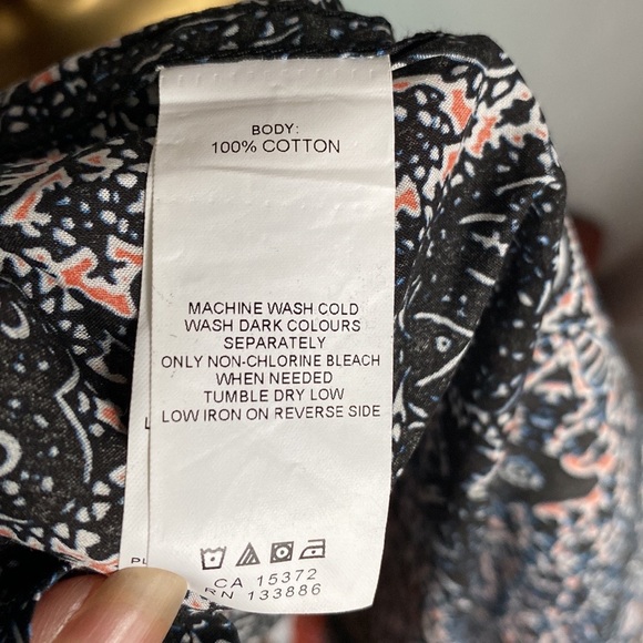 Joe Fresh Orange and Blue Button Down Shirt - Picture 6 of 8